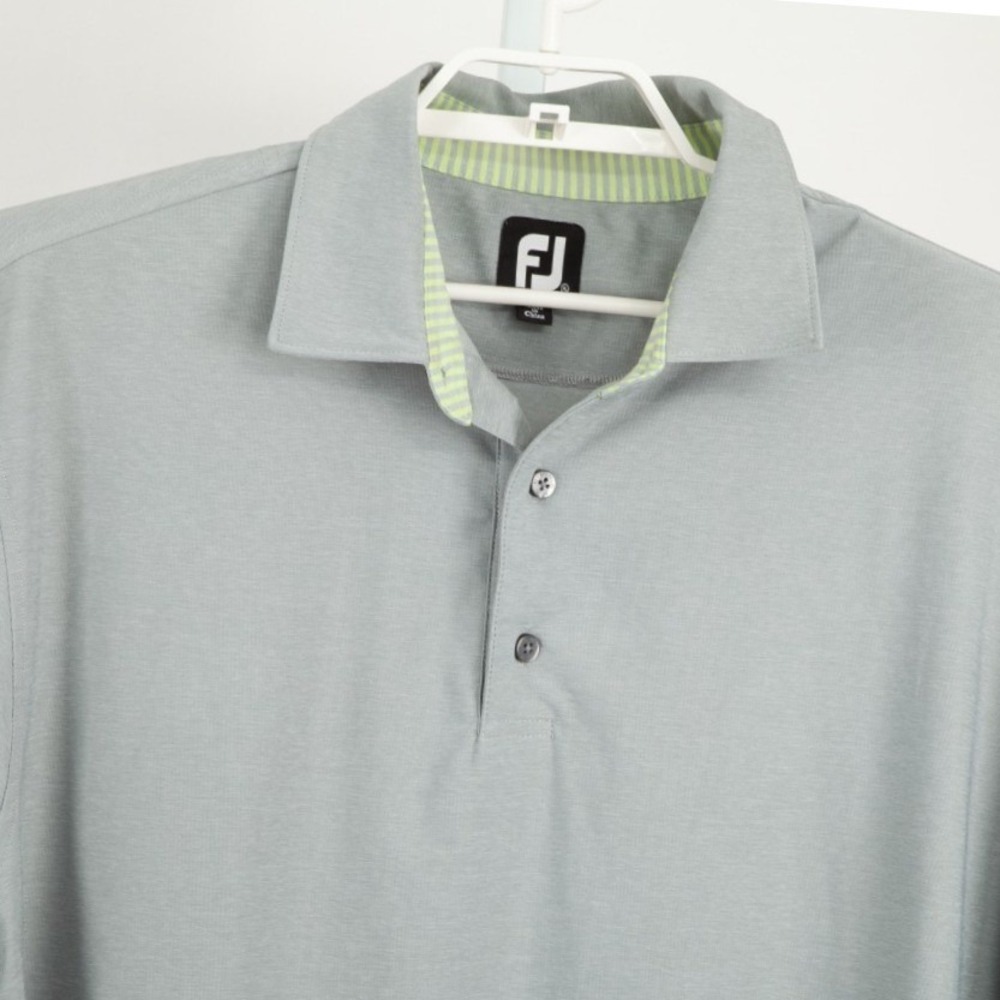 FootJoy Polo Shirt Mens XL Grey Wapicada Golf Club Stretch Short Sleeve FJ